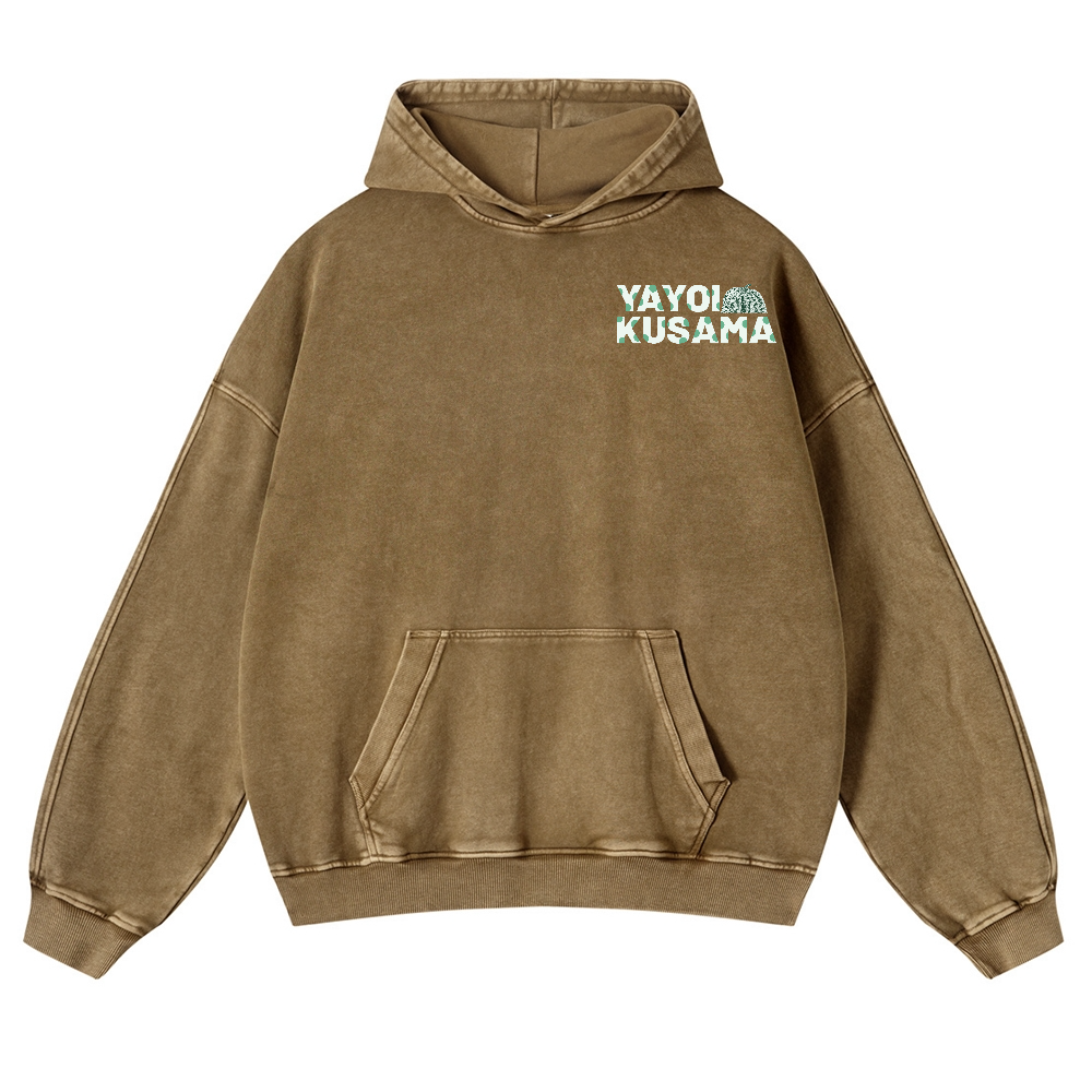 Yayoi Kusama Pumpkin Vintage Washed Cotton Back Art Hoodie