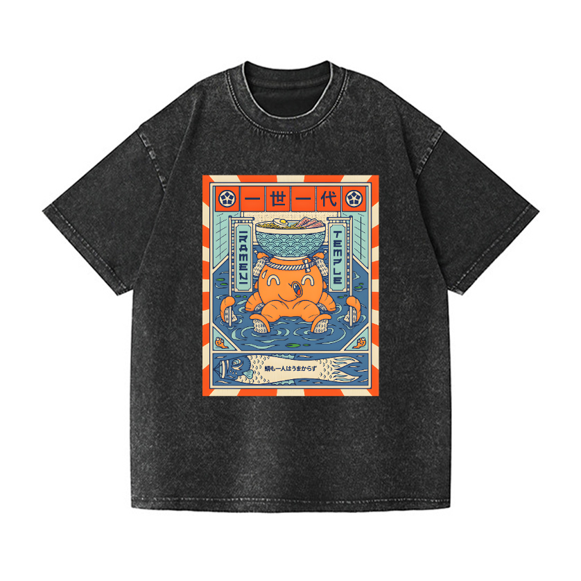 Octopus Vintage Wash Japanese Design T-Shirt