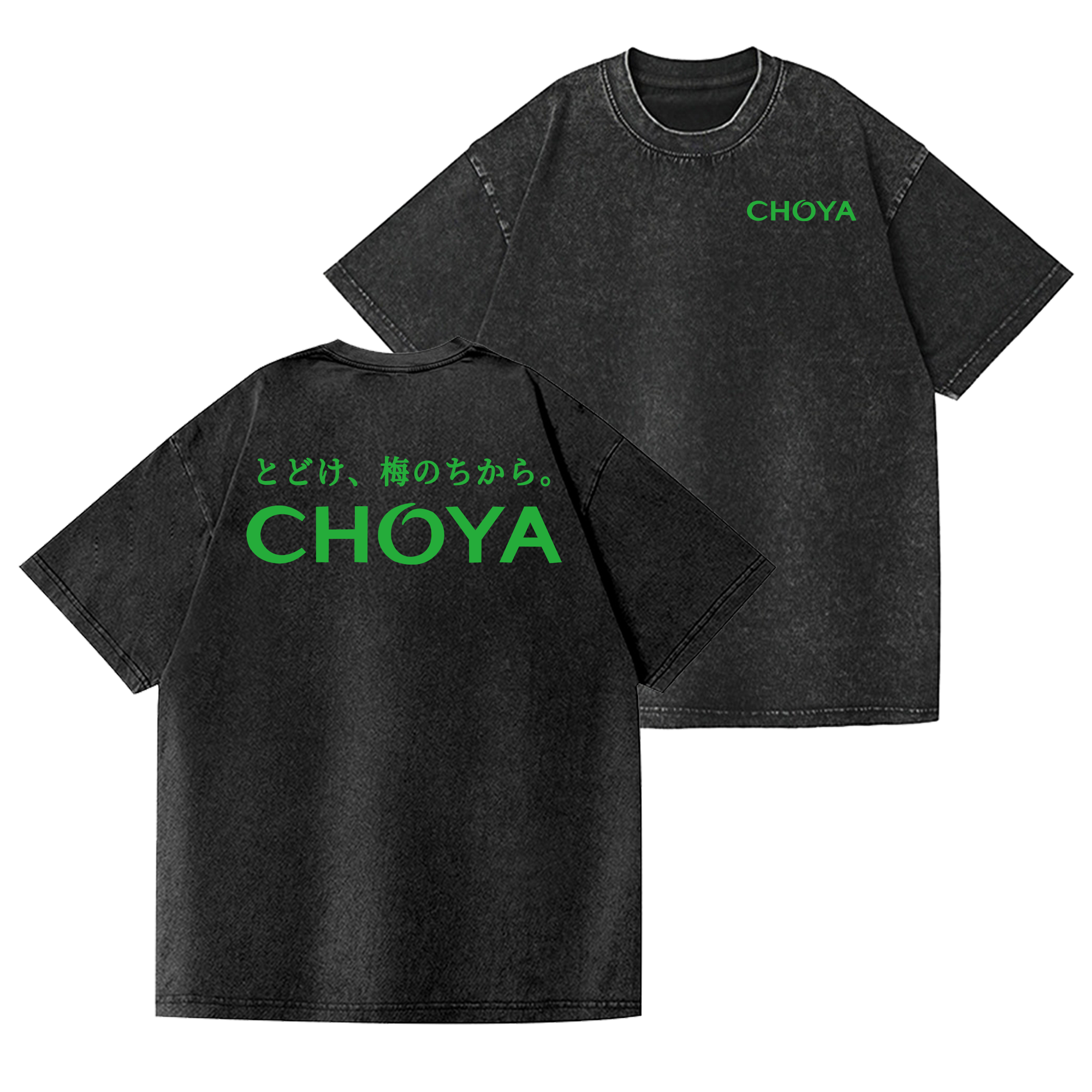 Choya Vintage Wash Japanese Design Back Art T-Shirt