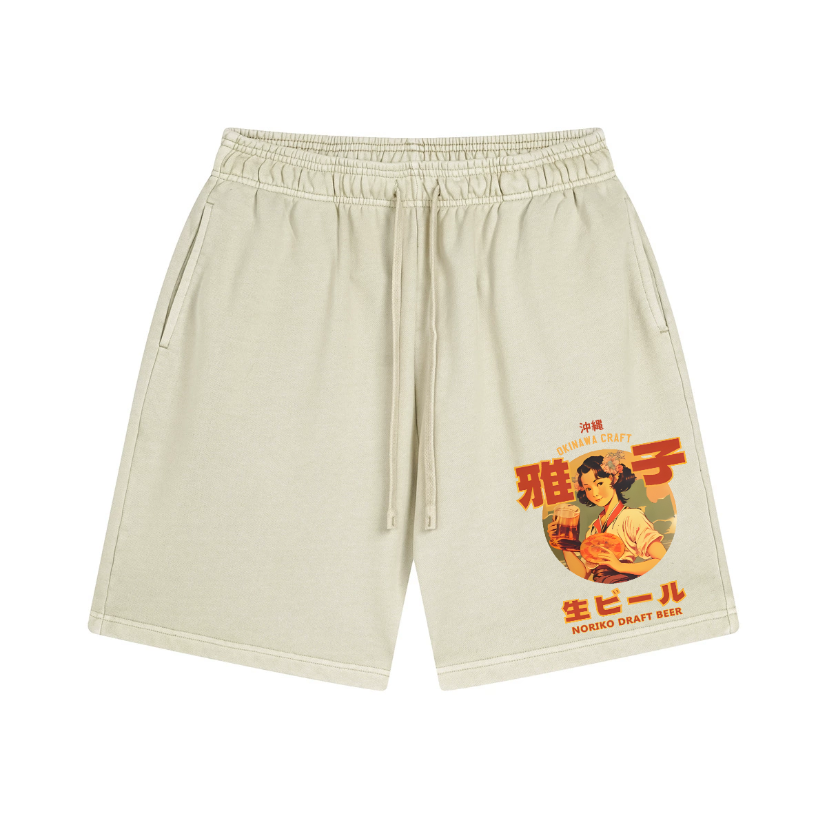 Noriko Draft Beer Vintage Pure Thick Cotton Shorts