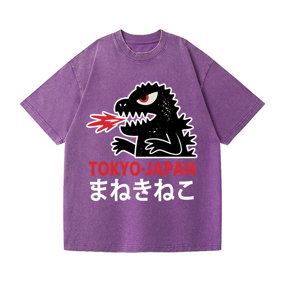 Kaiju Vintage Wash Japanese Design T-Shirt