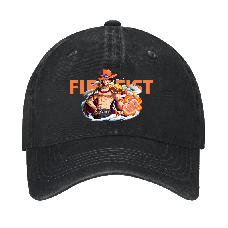 One Piece Ace Vintage Cotton Cap