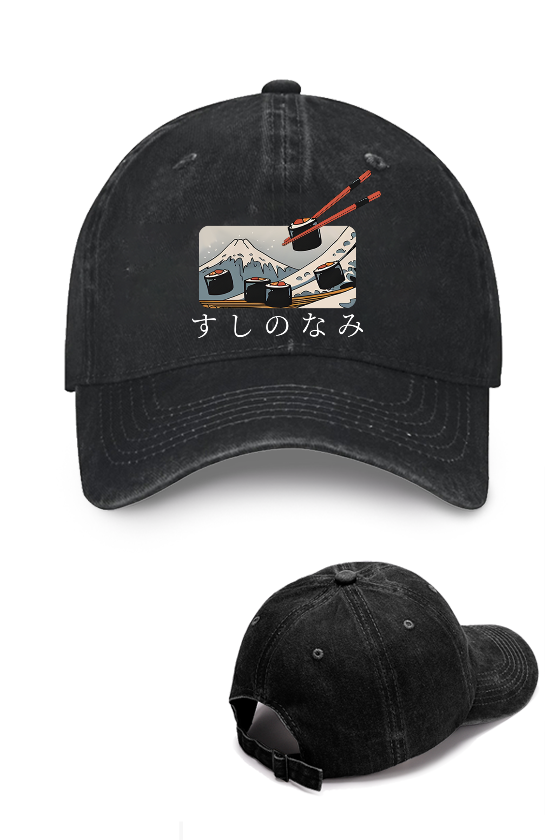Sushi Wave Vintage Cotton Cap