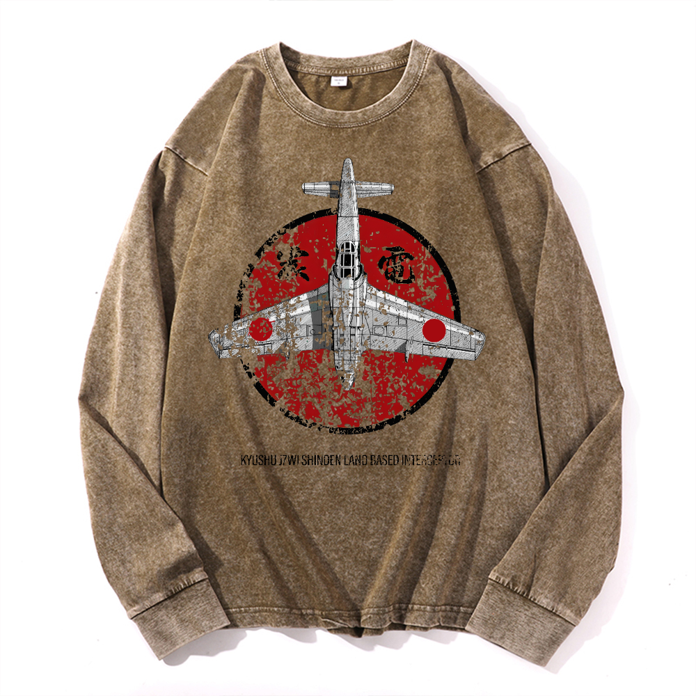 Shinden Fighter Alternate Vintage Cotton Wash Long-sleeve T-shirt