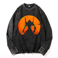 Vintage Cotton Wash Crewneck Long-Sleeve T-Shirt