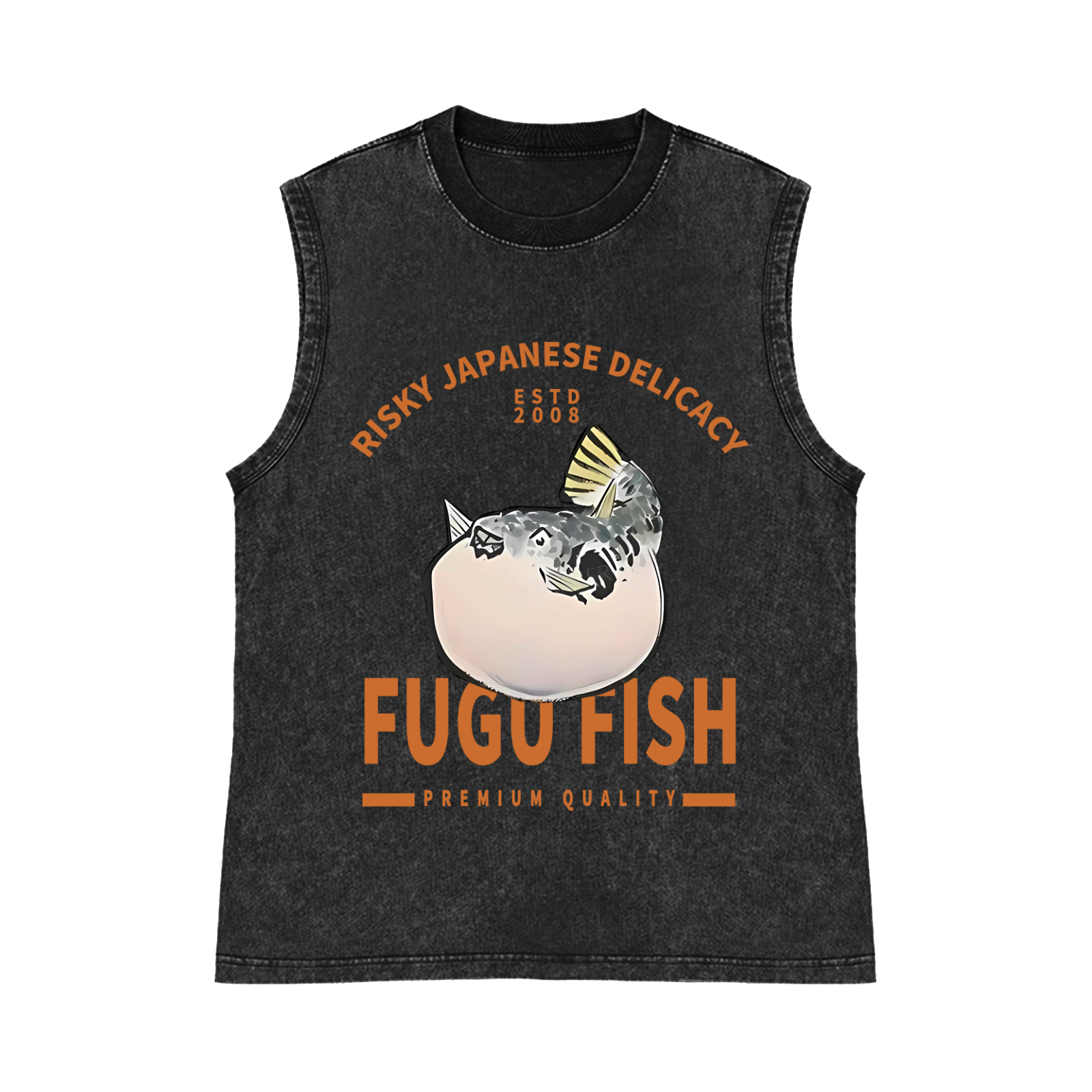 Pure Cotton Wash-Dyed Sleeveless Tank Top