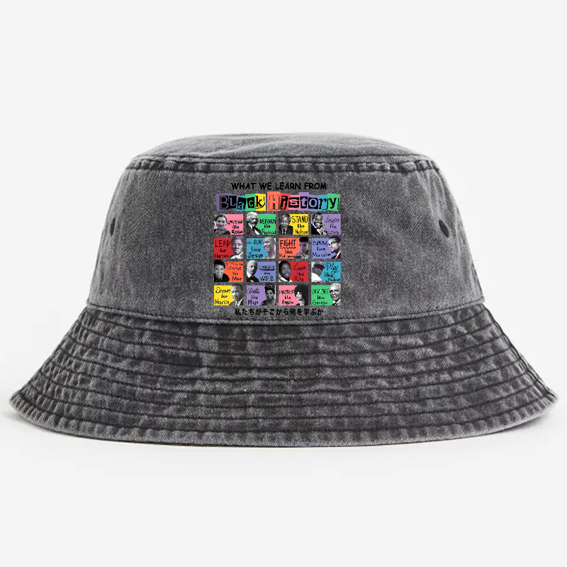 History Vintage 100% Cotton Bucket Hat