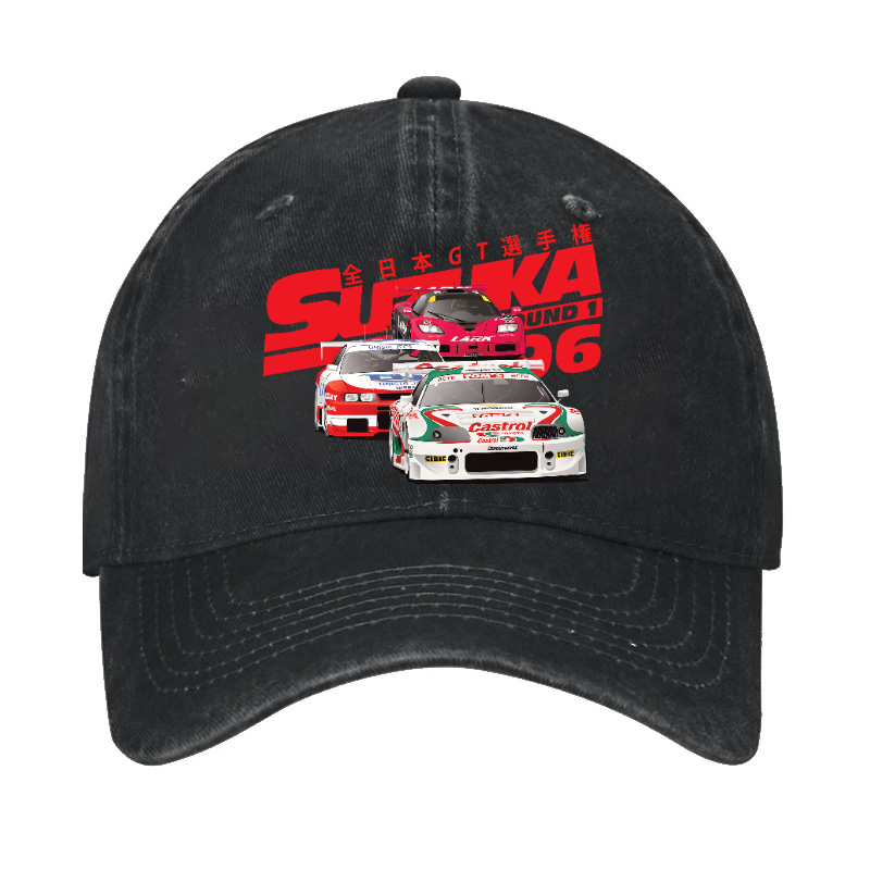 Suzuka Racing Car Vintage Cotton Cap