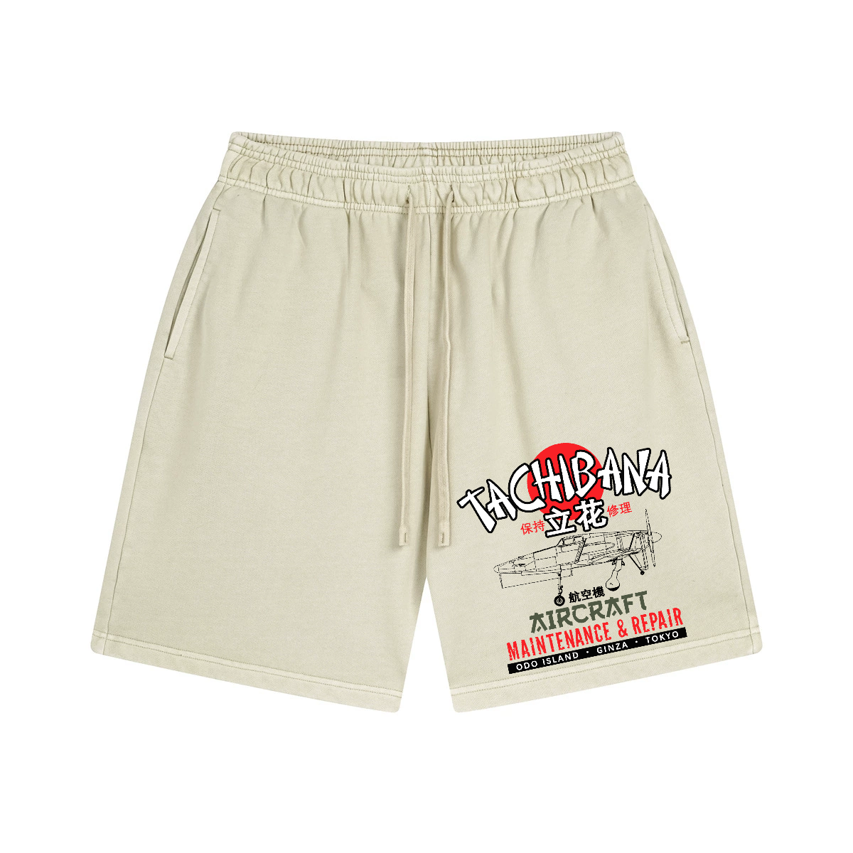 Tachibana Aircraft Vintage Pure Thick Cotton Shorts