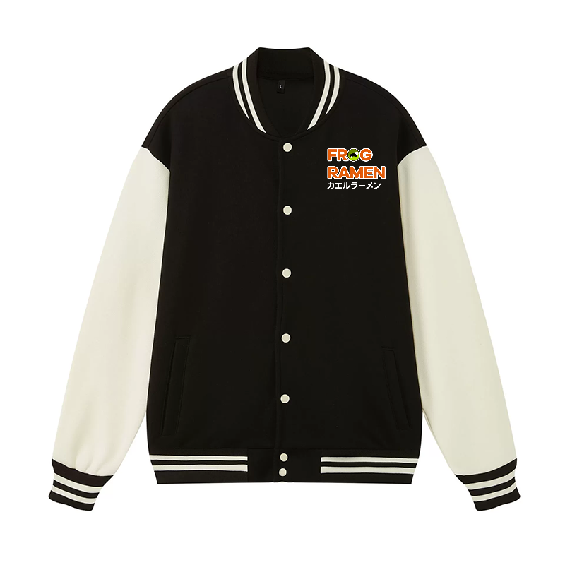 Frog Ramen Vintage Cotton Varsity Jacket
