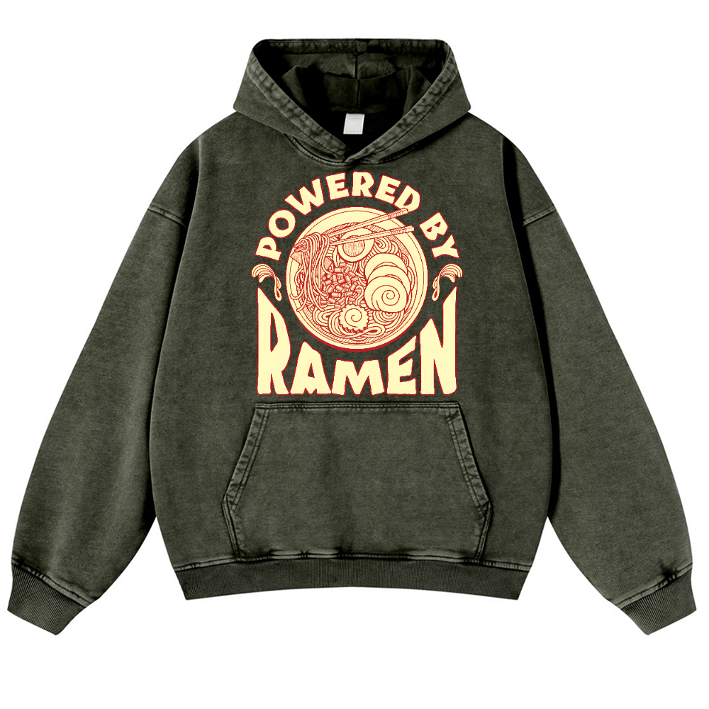 Ramen Vintage Washed Thick Cotton Hoodie