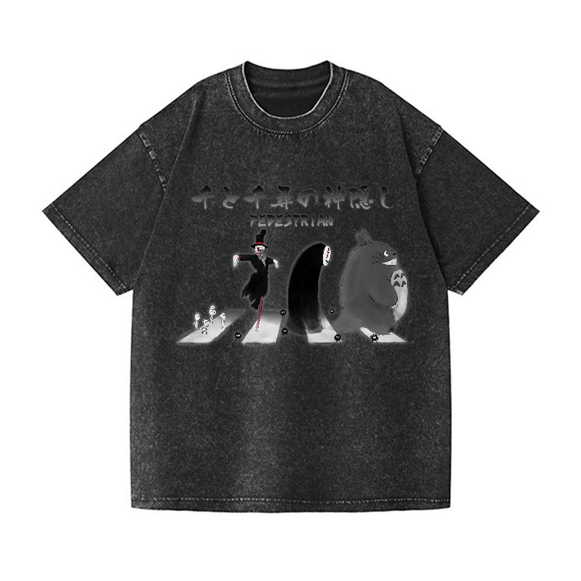 Ghibli Totoro No Face Kaonashi Vintage Wash Japanese Design T-Shirt