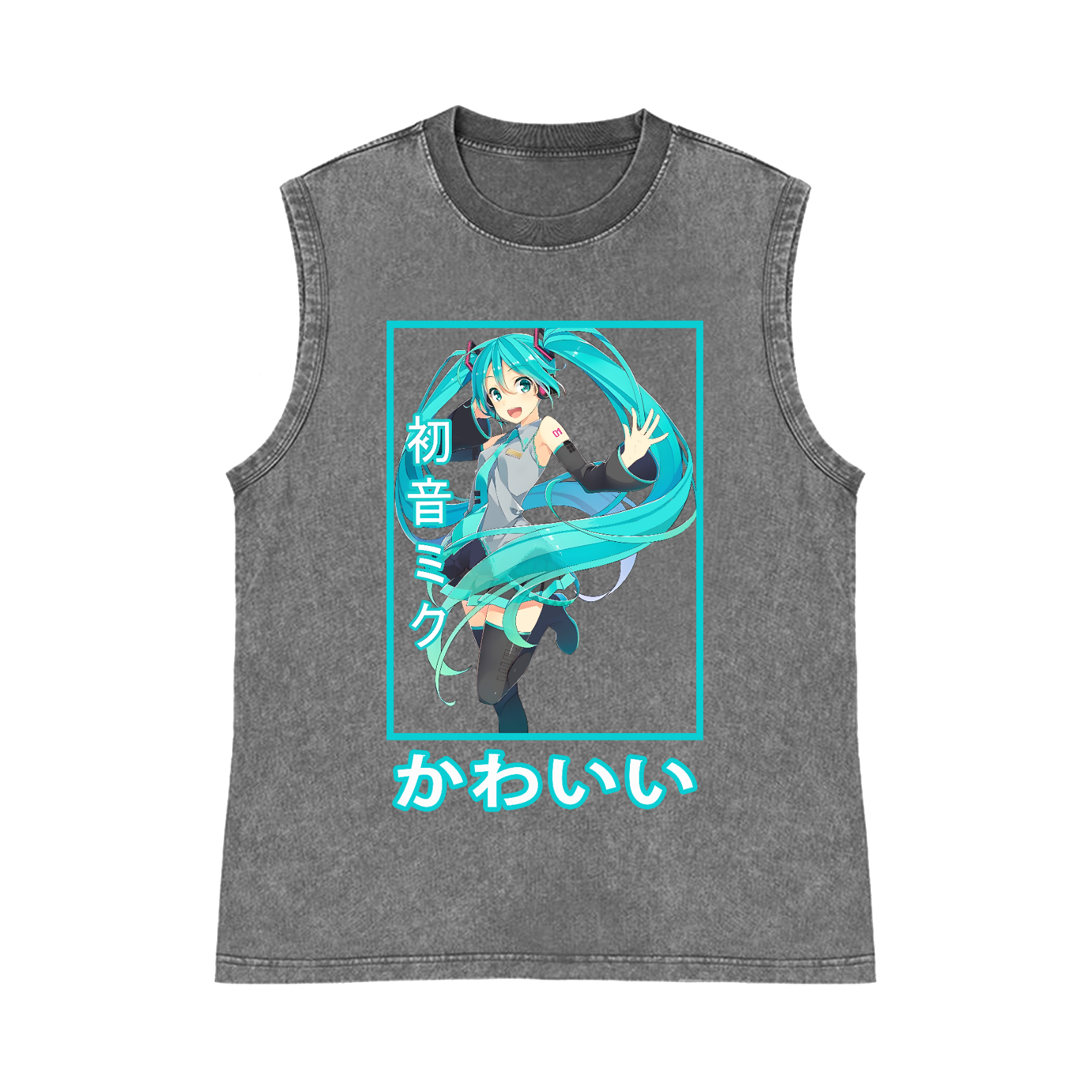 Hatsune Miku Pure Cotton Wash-Dyed Sleeveless Tank Top