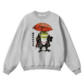 Frog In The Rain Vintage Cotton Blend Crewneck Sweatshirt