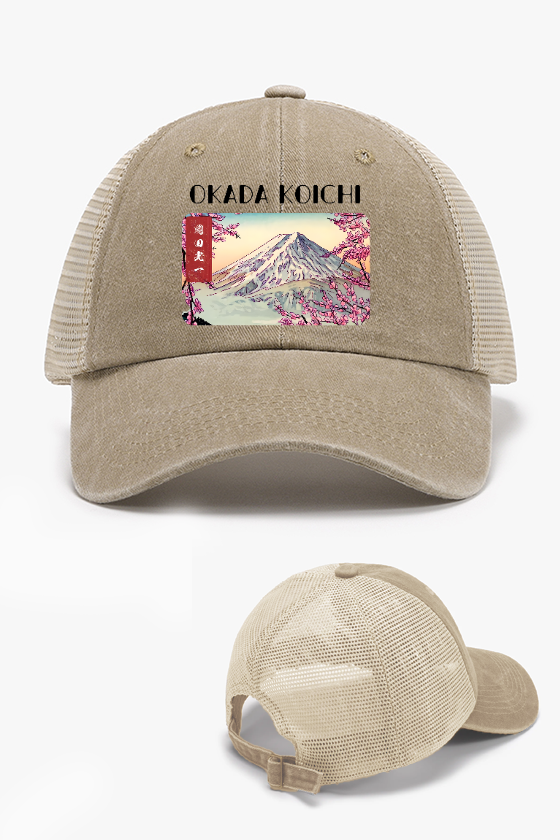 Okada Koichi Mount Fuji Vintage Cotton Breathable Hat