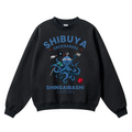 Shibuya Octopus Vintage Cotton Blend Crewneck Sweatshirt