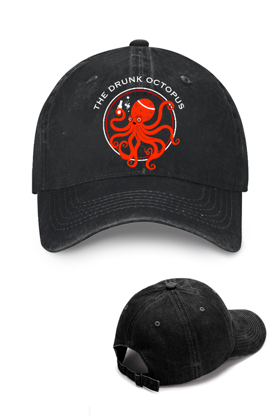 Drunken Octopus Vintage Cotton Cap
