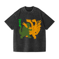 Kaiju vs Ghidorah Vintage Wash Japanese Design T-Shirt