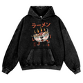 Ramen Monster Vintage Washed Thick Cotton Hoodie