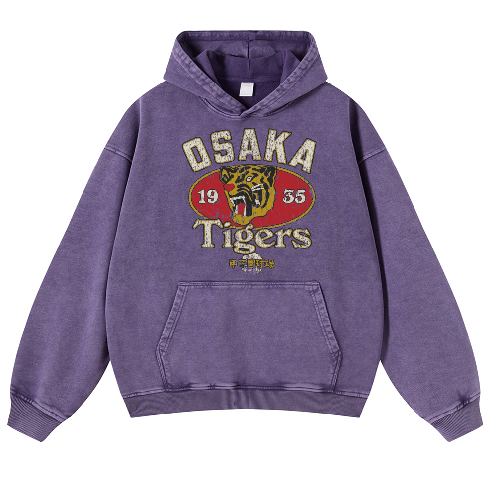 Osaka Tigers Vintage Washed Thick Cotton Hoodie