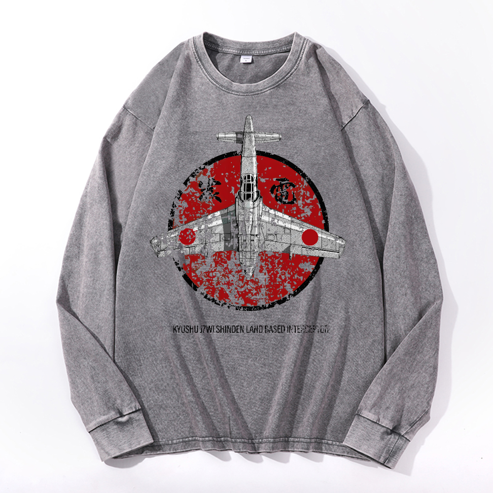 Shinden Fighter Alternate Vintage Cotton Wash Long-sleeve T-shirt