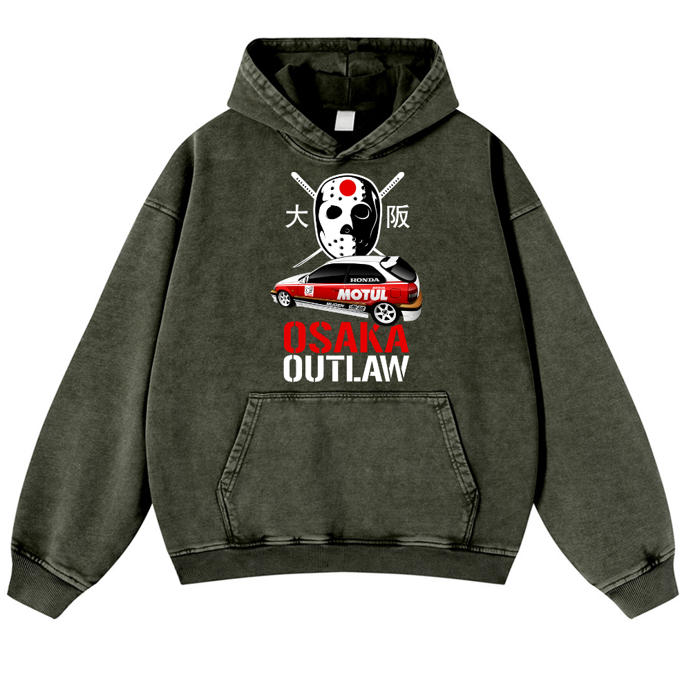 Osaka Outlaw Vintage Washed Thick Cotton Hoodie