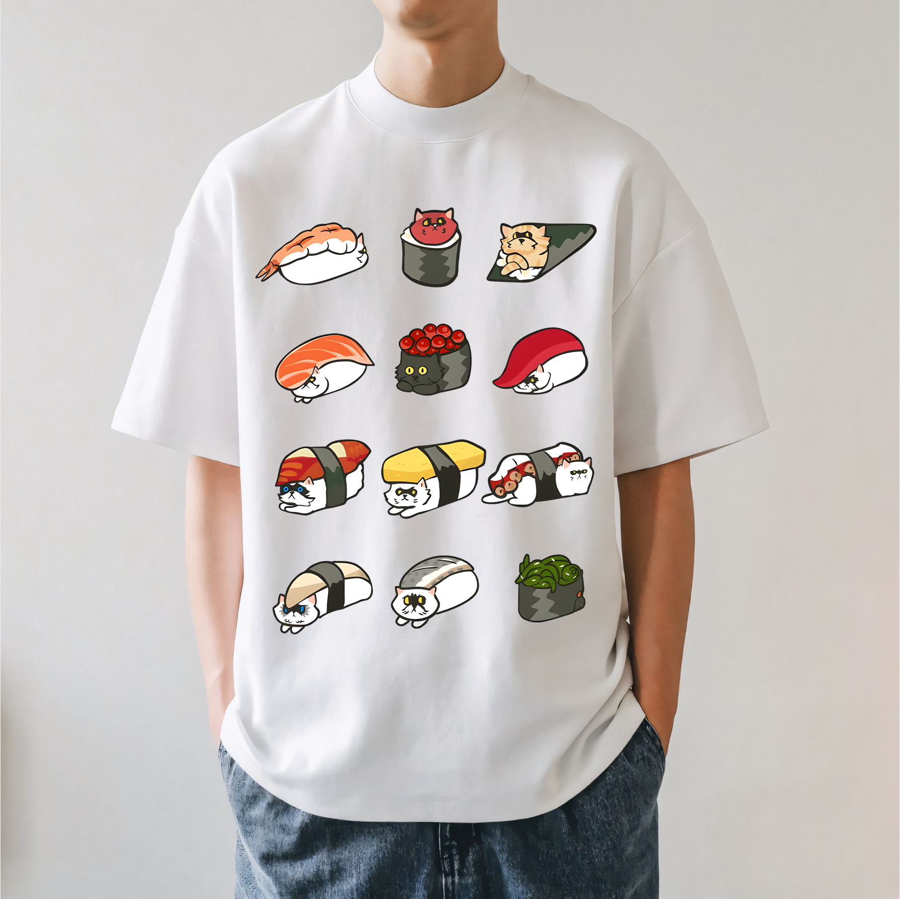 Sushi Cat Japanese Style Classic Tee