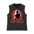 Capybara Kaiju Capyzilla Pure Cotton Wash-Dyed Sleeveless Tank Top
