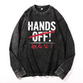 Hands Off Vintage Cotton Wash Long-sleeve T-shirt
