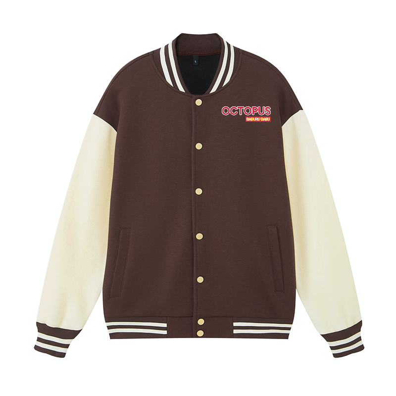 Bubble Bath Octopus Vintage Cotton Varsity Jacket
