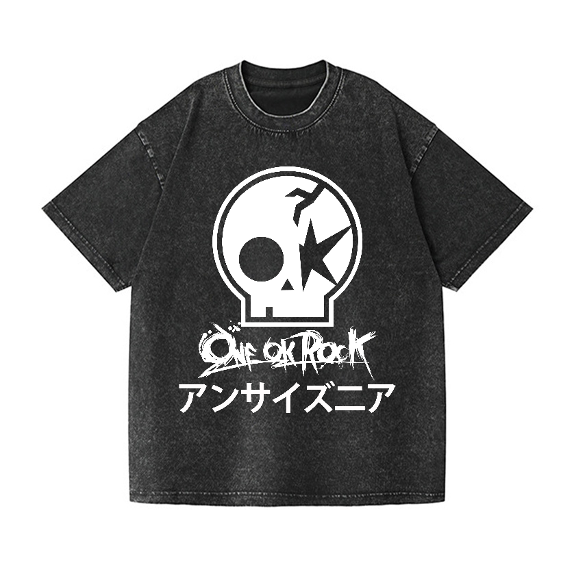 One Ok Rock Band Vintage Wash Japanese Design T-Shirt
