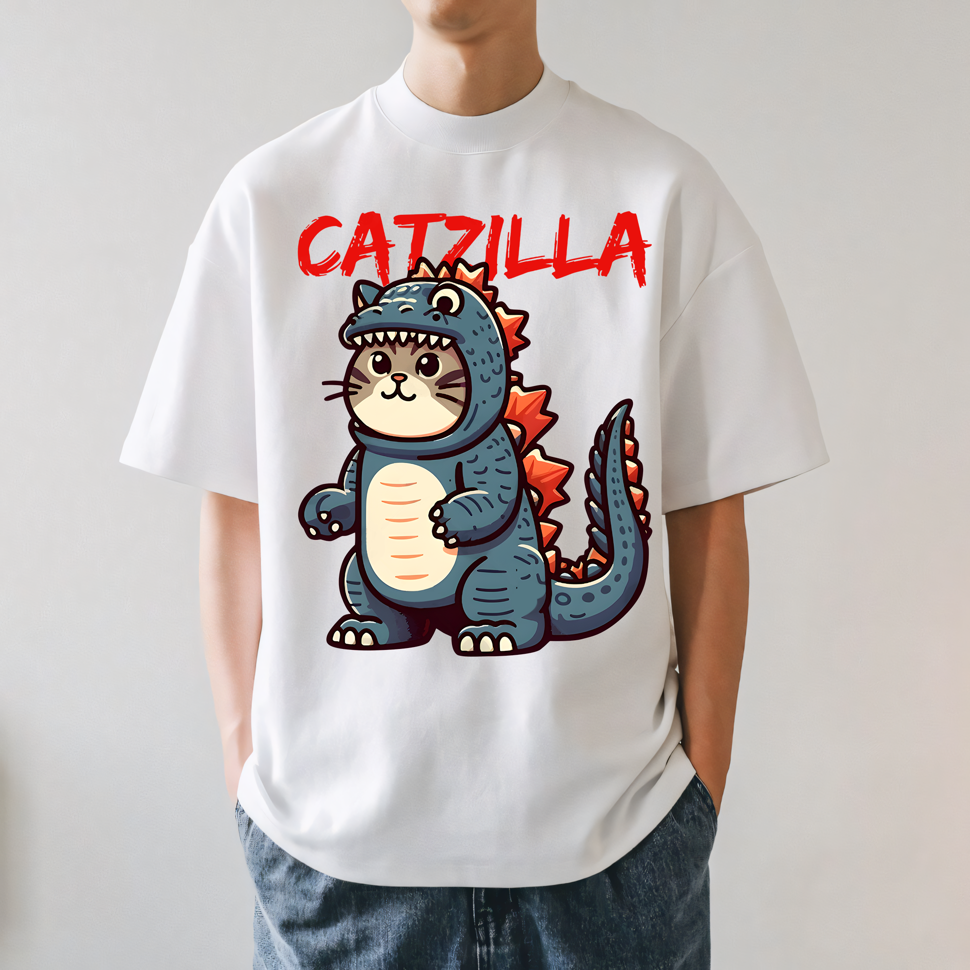 Cat Kaiju Catzilla Japanese Style Classic Tee