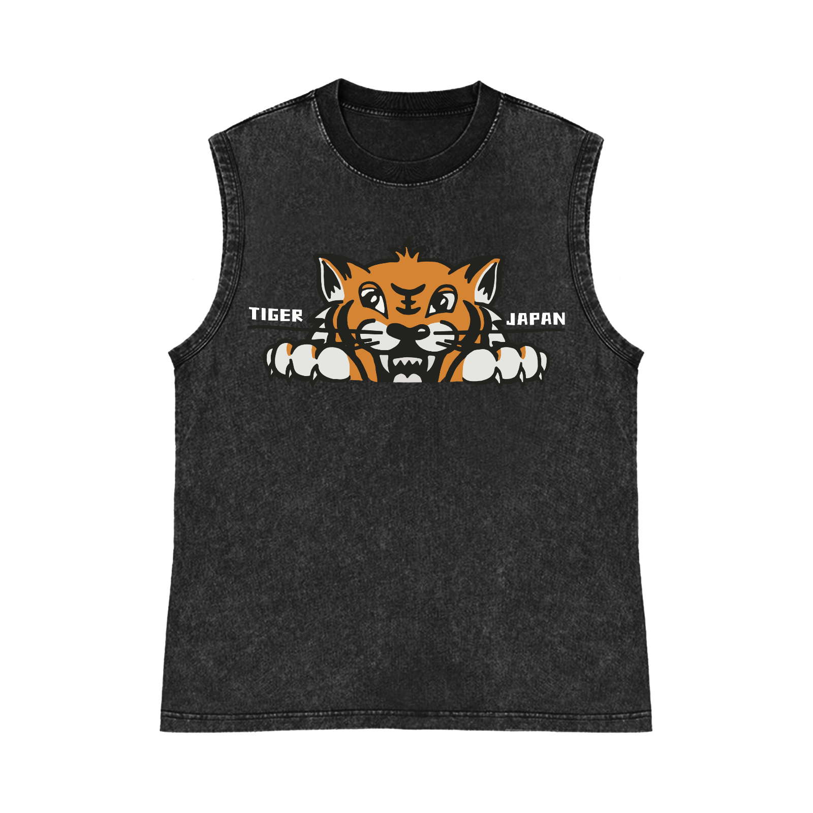Tiger Japan Pure Cotton Wash-Dyed Sleeveless Tank Top