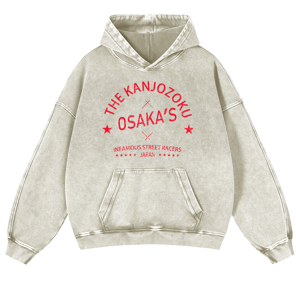 Osaka Vintage Washed Thick Cotton Hoodie