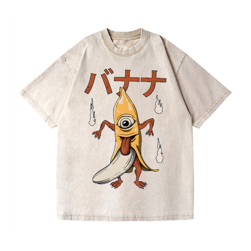 Banana Monster Vintage Wash Japanese Design T-Shirt