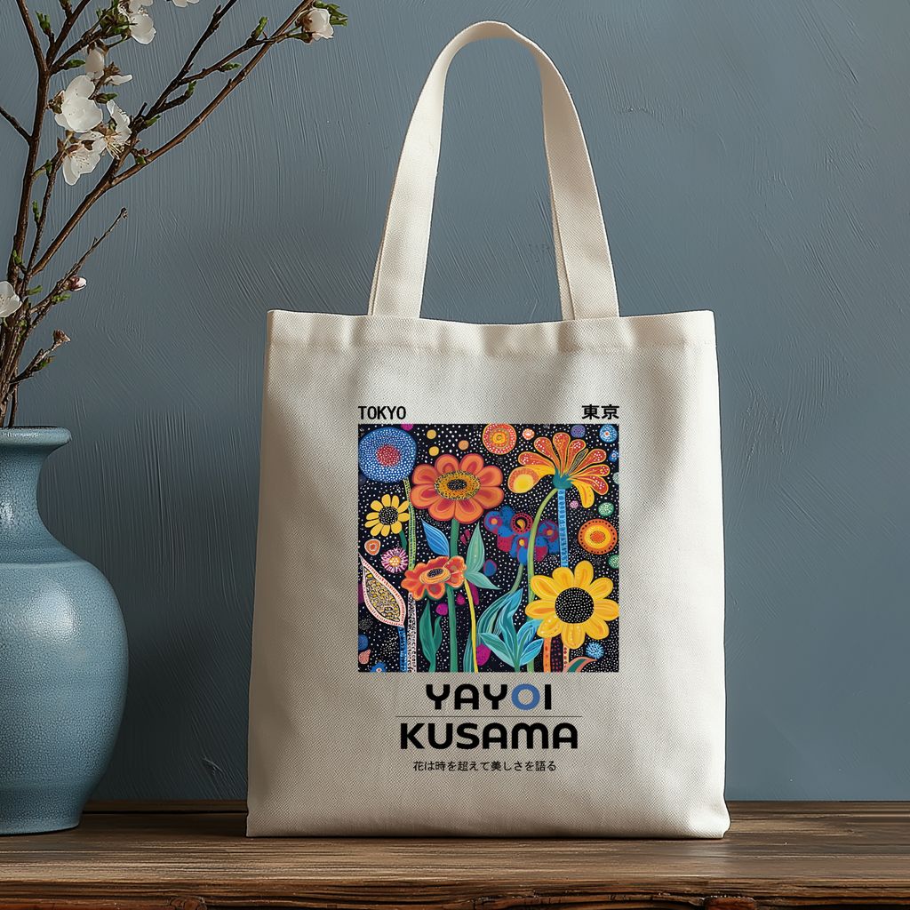 Yayoi Kusama Japanese Style Canvas Tote Bag