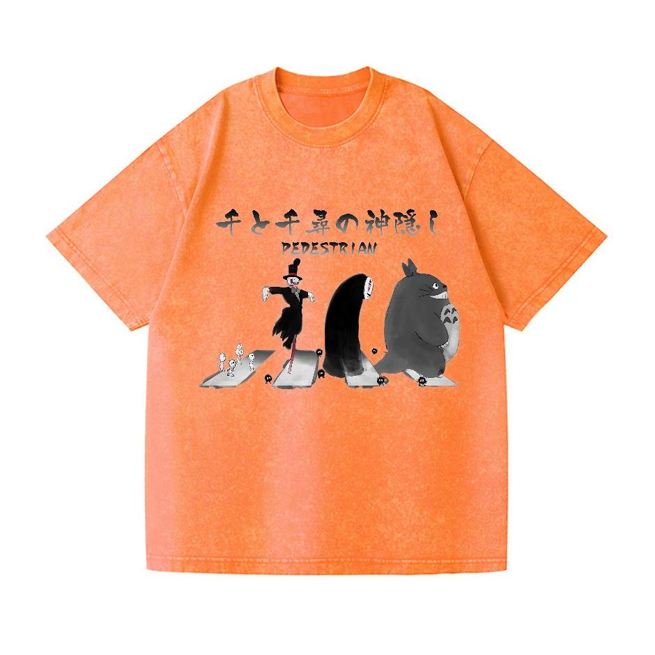 Ghibli Totoro No Face Kaonashi Vintage Wash Japanese Design T-Shirt
