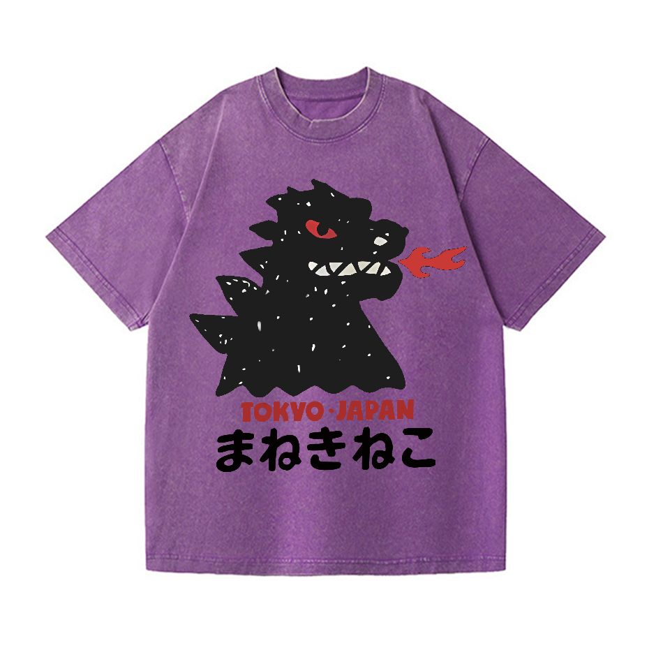 Kaiju Monster Tokyo Japan Vintage Wash Japanese Design T-Shirt