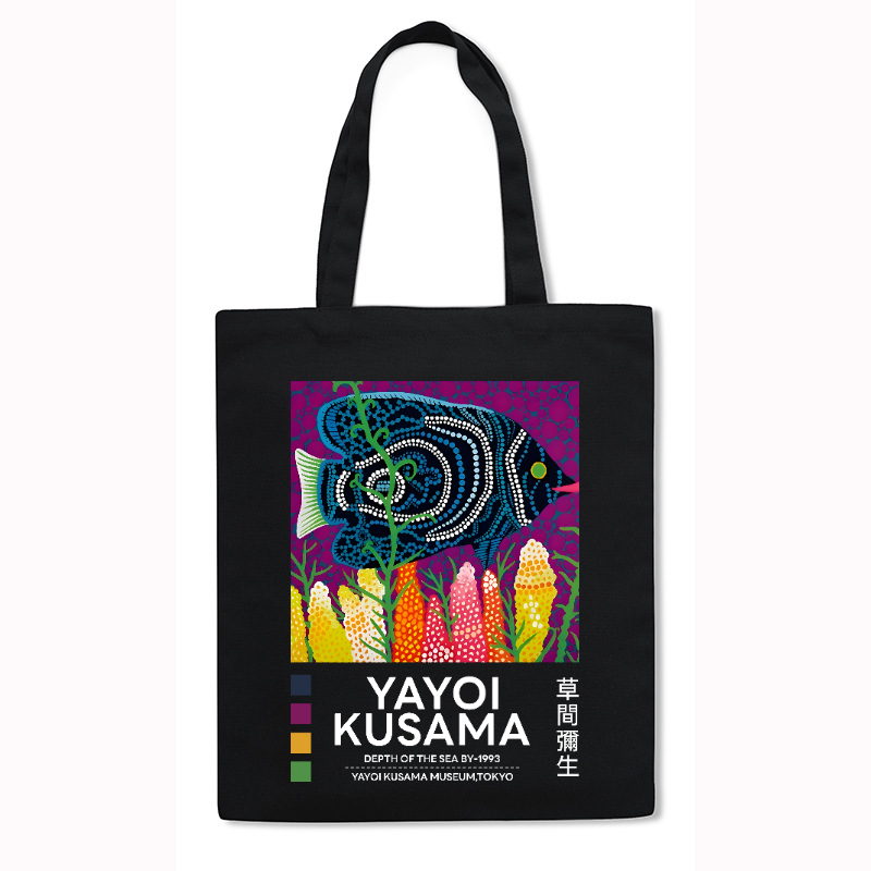 Yayoi Kusama Japanese Style Canvas Tote Bag