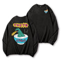 Kaiju The Monster Rice of Tokyo Vintage Washed Cotton Back Art Long-sleeve T-shirt