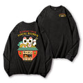 Ramen Lucky Cat Vintage Washed Cotton Back Art Long-sleeve T-shirt