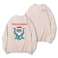 Christmas Octopus Vintage Washed Cotton Back Art Long-sleeve T-shirt