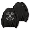 Hattori Hanzo Komainu Okinawa Sword Company Vintage Washed Cotton Back Art Long-sleeve T-shirt