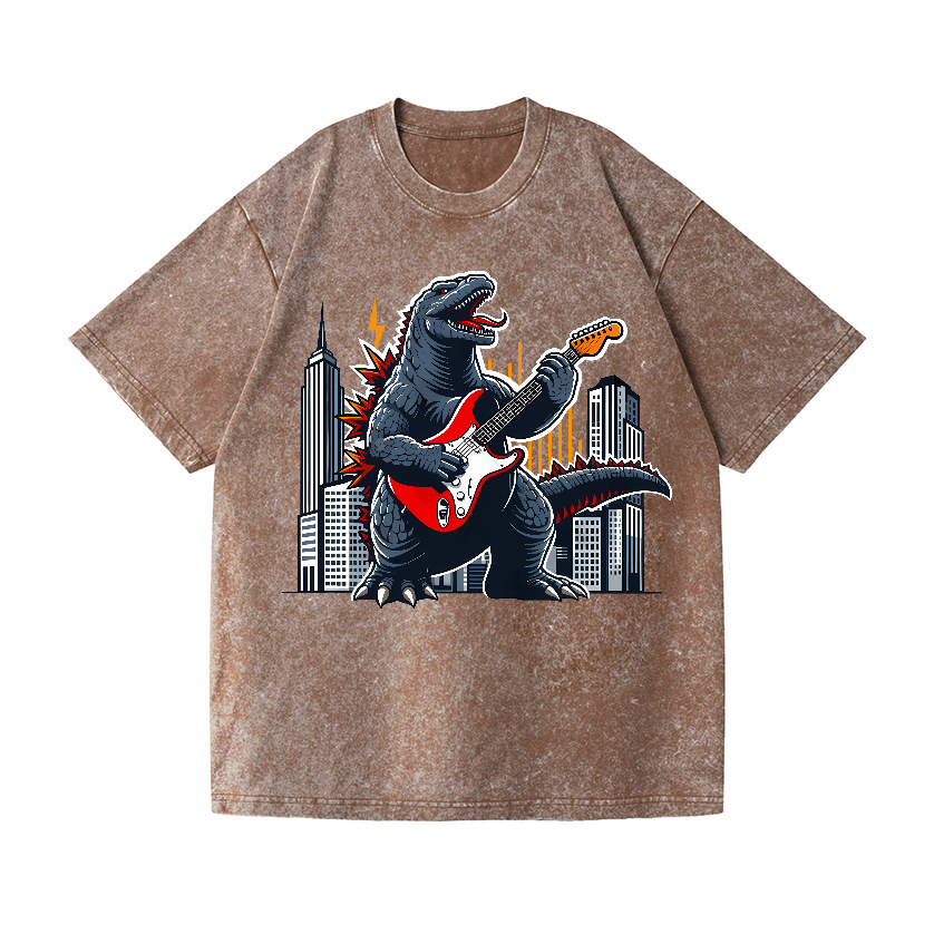 Rock Kaiju Vintage Wash Japanese Design T-Shirt