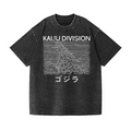 Kaiju Kaiju Monster Division Vintage Wash Japanese Design T-Shirt