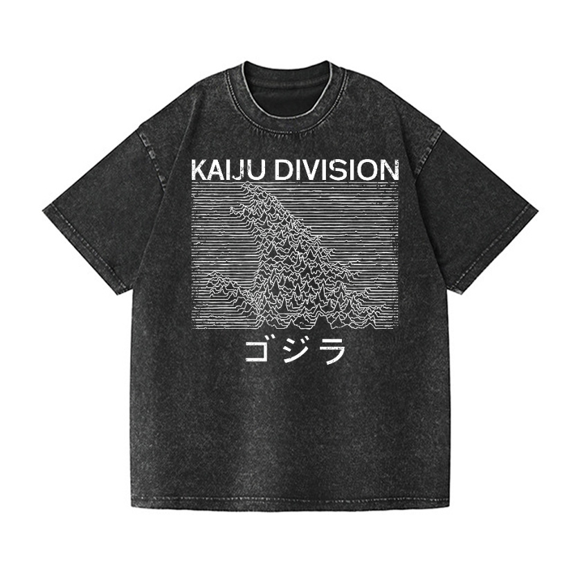 Kaiju Kaiju Monster Division Vintage Wash Japanese Design T-Shirt