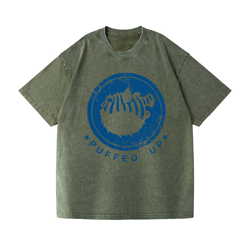 Puffer Fish Vintage Wash Japanese Design T-Shirt
