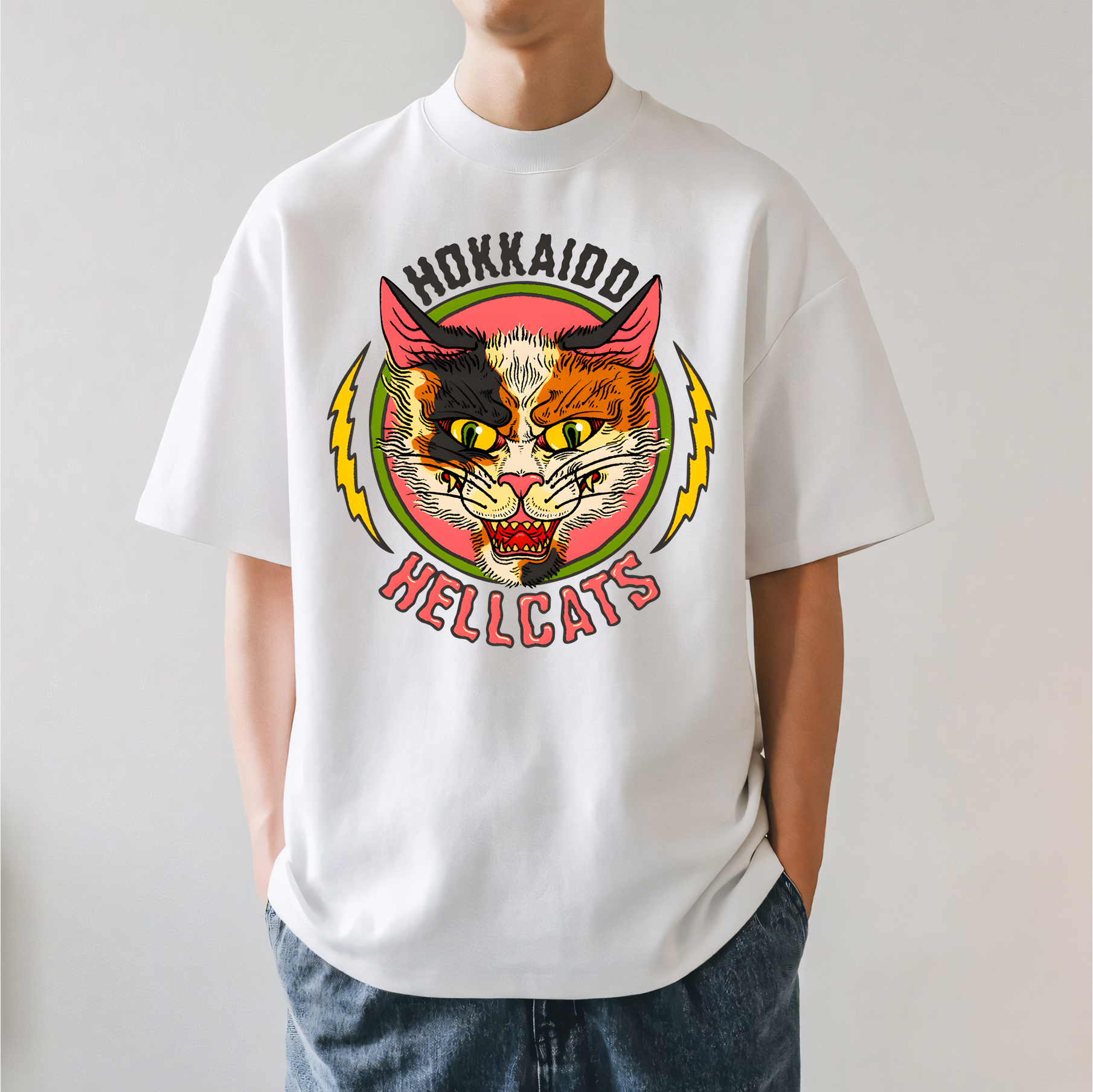 Hokkaido Hellcats Cat Japanese Style Classic Tee