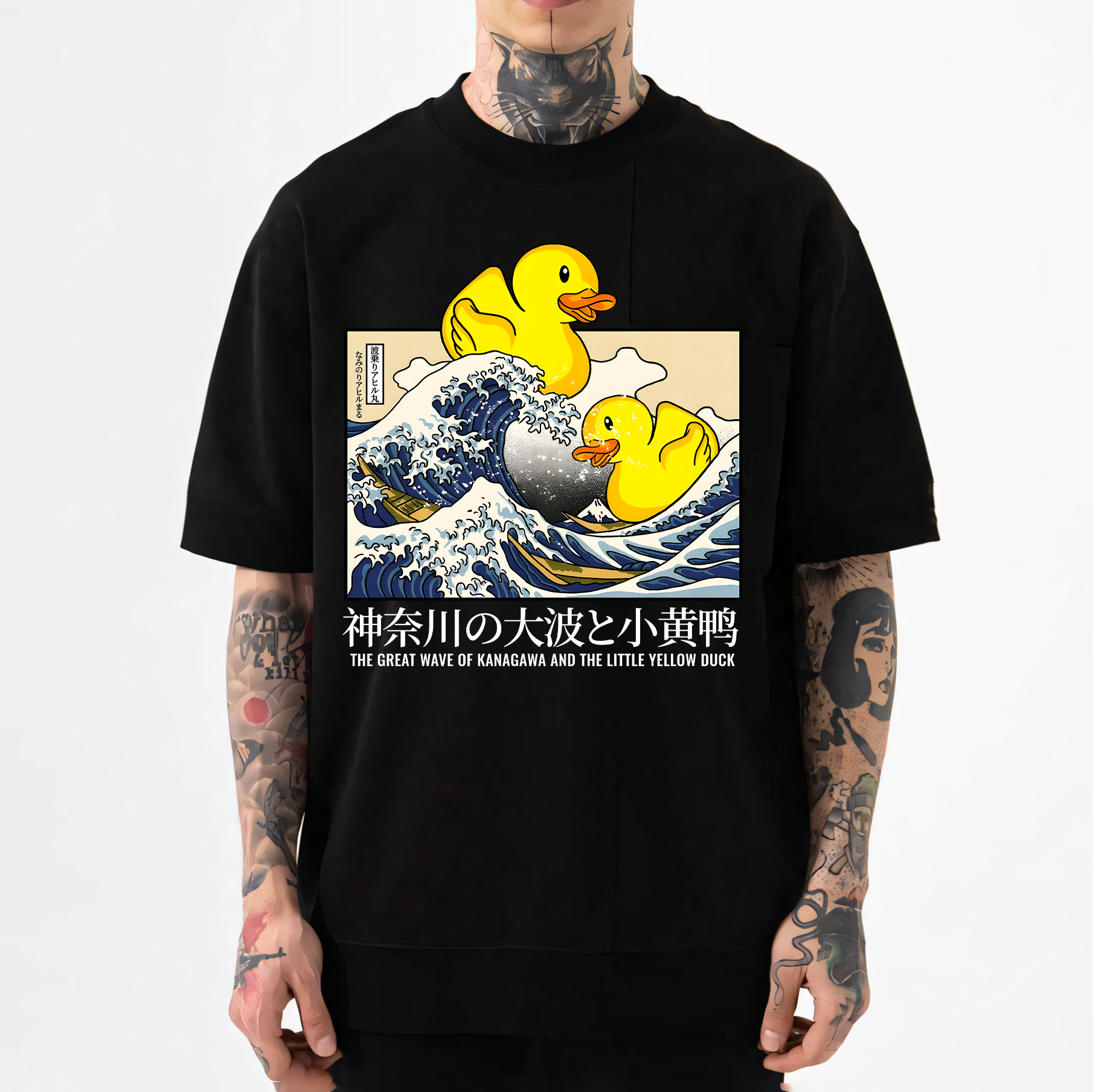 Great Wave Kanagawa Duck Japanese Style Classic Tee