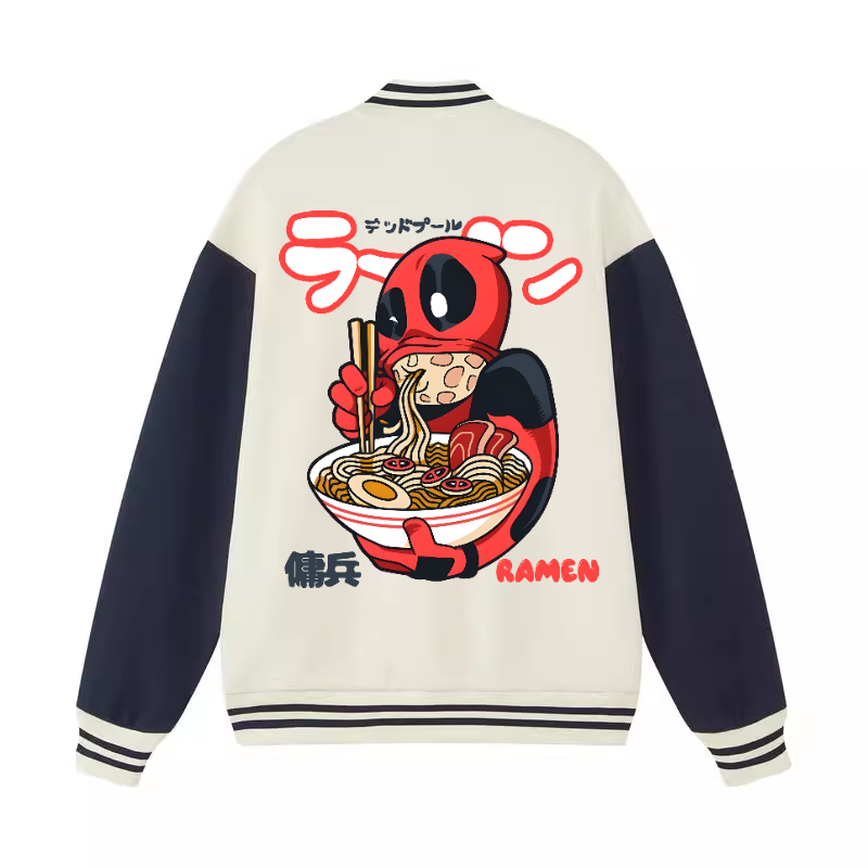 Ramen Hero Vintage Cotton Varsity Jacket